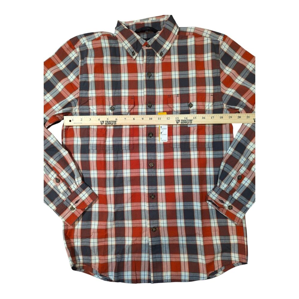 Carhartt NWT Loose Fit Midweight Chambray Long Sleeve Shirt Men’s SMALL 104910 - Picture 8 of 9